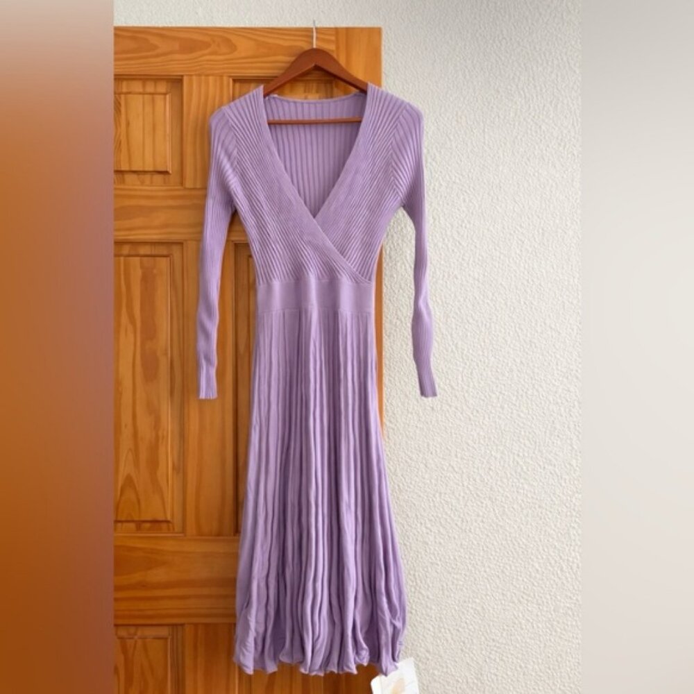 Chicwish Lavender Long Sleeve Dress